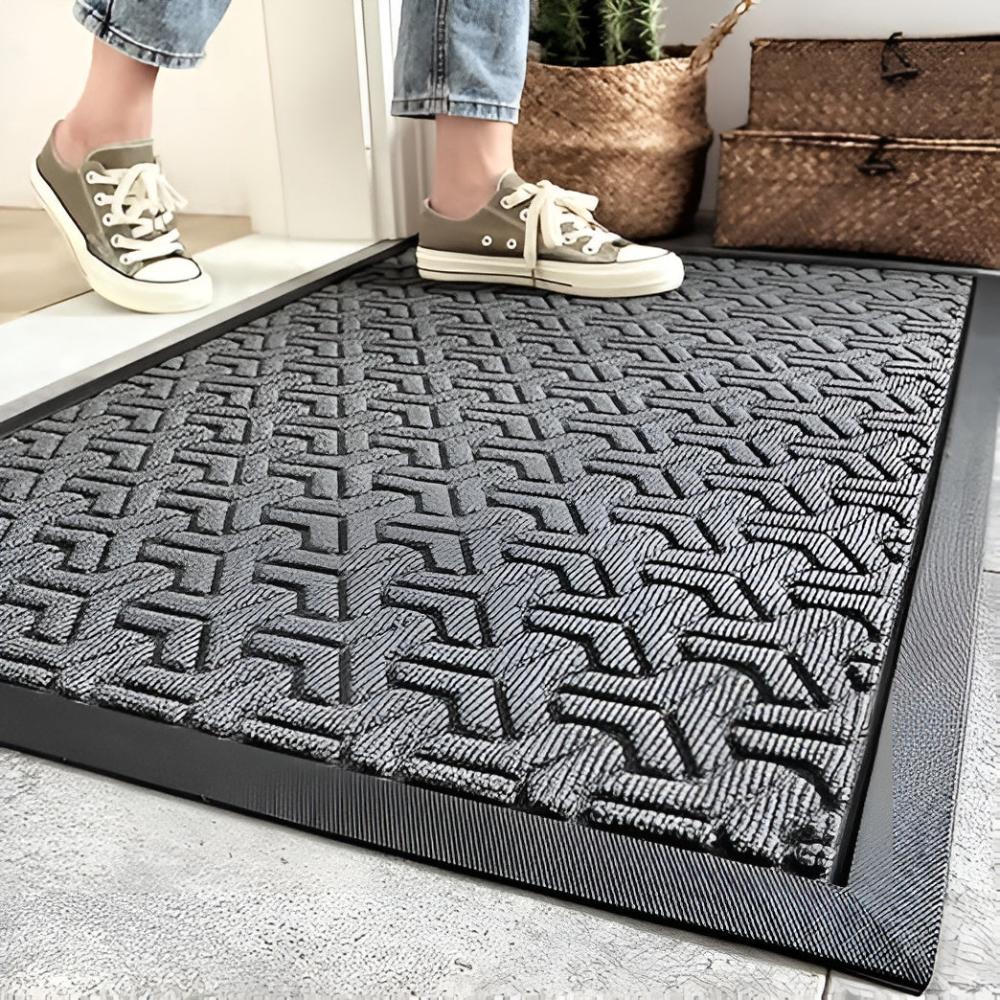 Geometric Entryway Door Mat – Absorbent Non-Slip Welcome Mat
