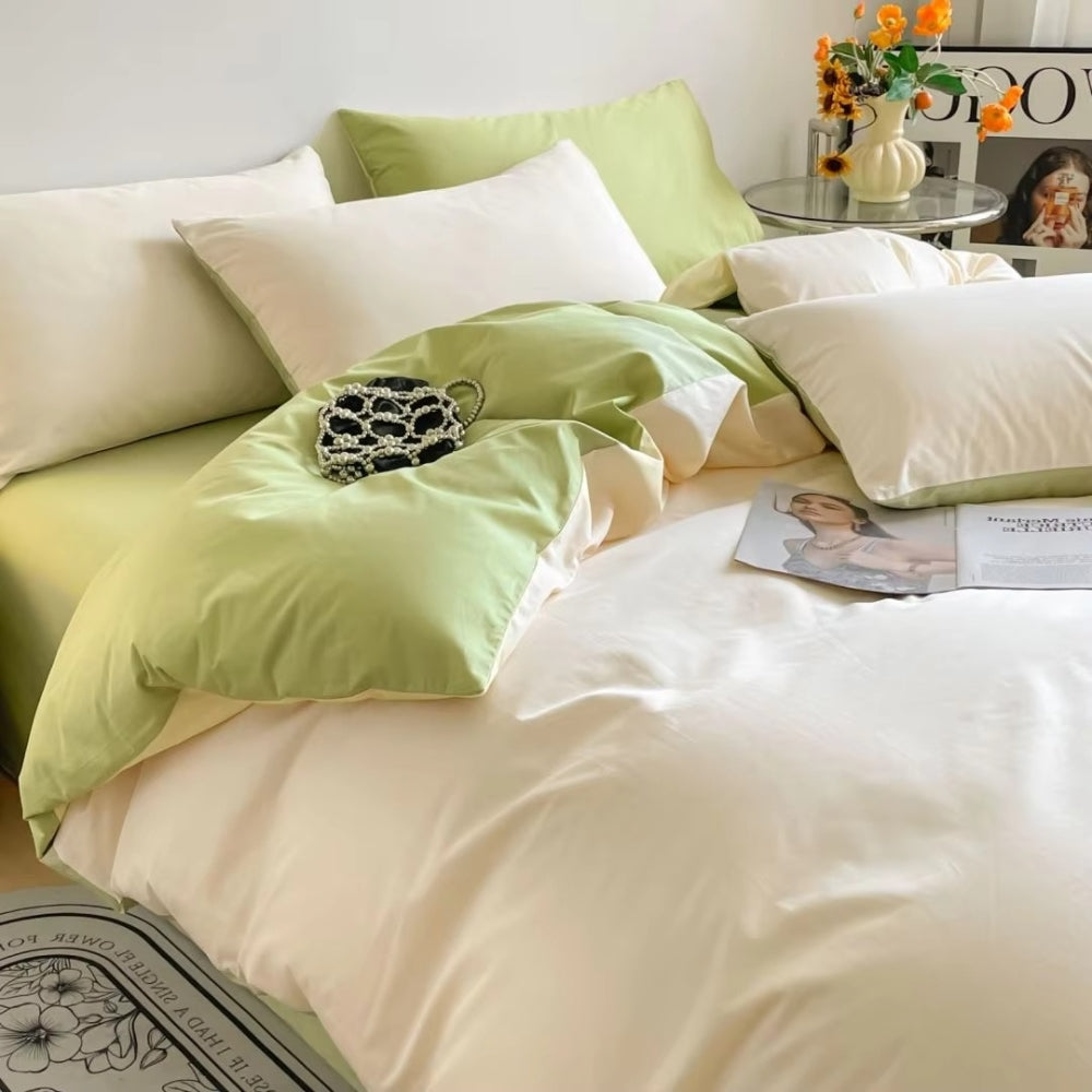 Lustova Cotton Duvet Cover Set (3 Pcs) – Soft Breathable Bedding