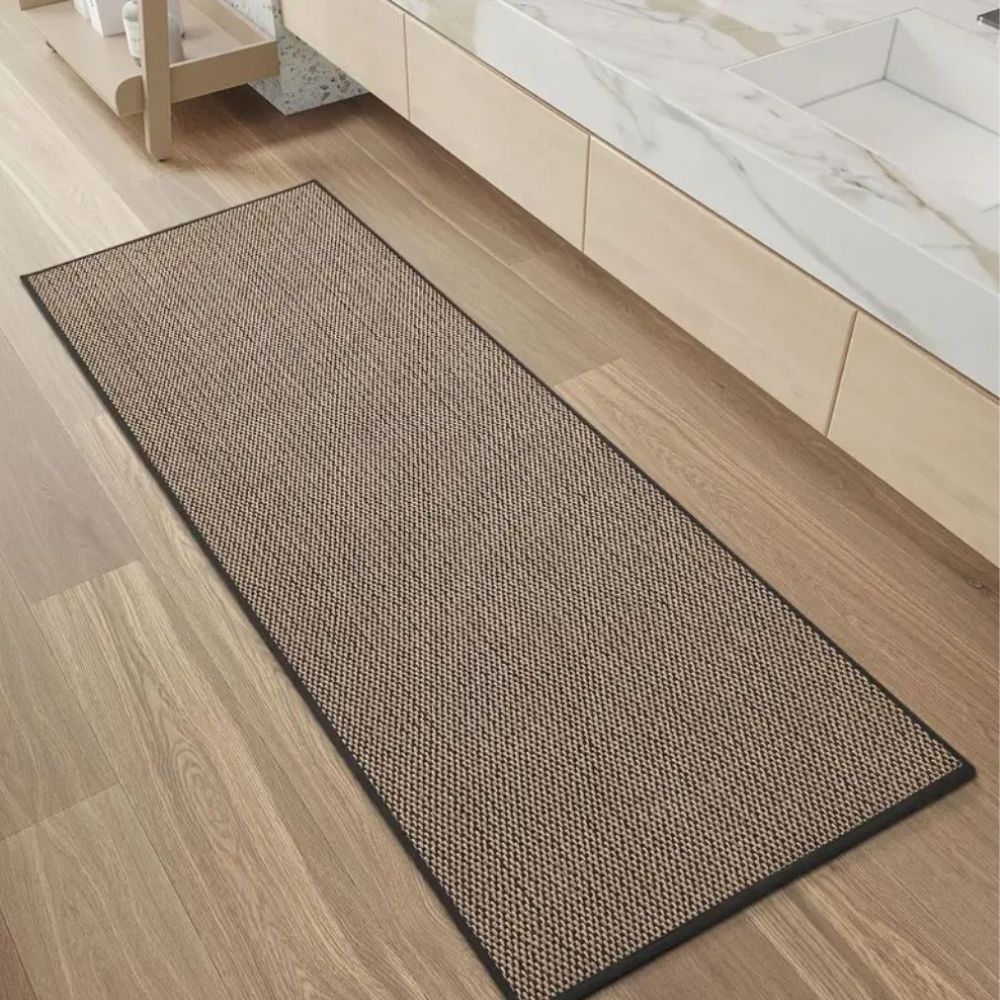 Braided Comfort Non-Slip Bath Mat – Soft Absorbent Woven Bathroom Rug