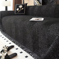 Stripe Herringbone Sofa Cover – Woven Non-Slip Couch Slipcover