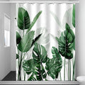 Tropical Monstera Leaves Shower Curtain – Botanical Waterproof Bath Curtain