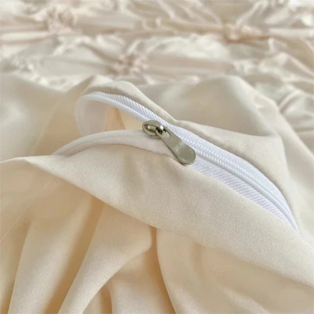 Ruffle Flower Duvet Cover Set – Soft Textured Floral Bedding