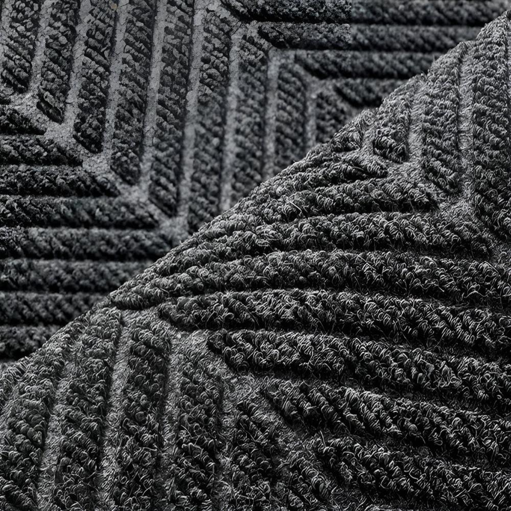 Chevron Ridges Non-Slip Door Mat – Absorbent Scraping Entryway Mat