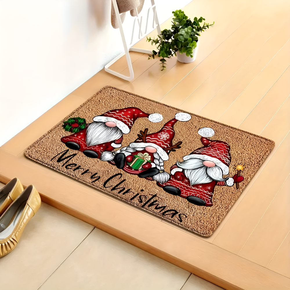 Gnome Wonderland Welcome Mat – Festive Non-Slip Door Mat