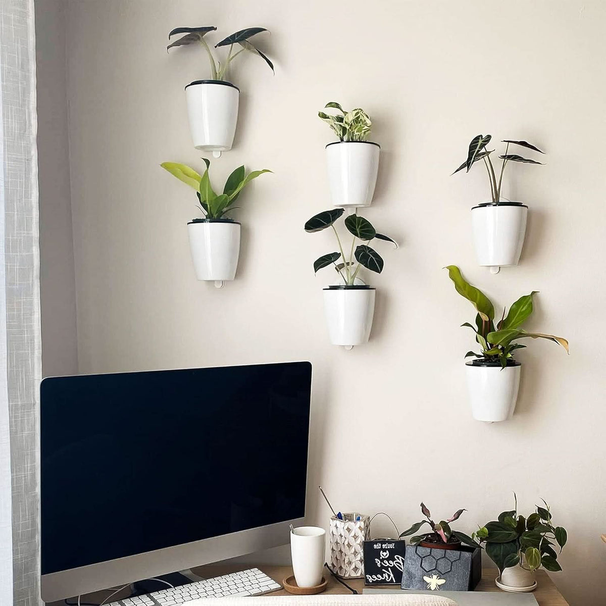 Plantiva Vertical Self-Watering Planter – Modern Stackable Plant Pot