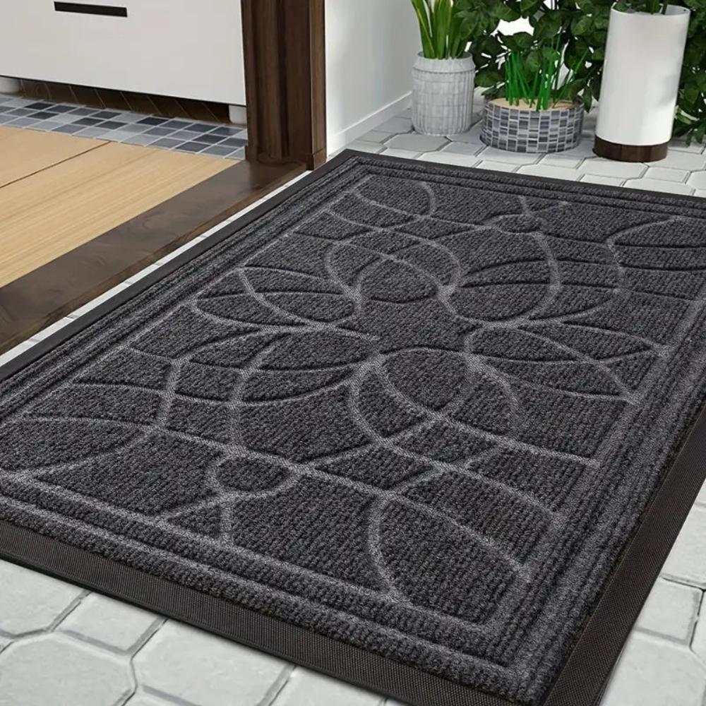 Mandala Patterned Door Mat – Absorbent Non-Slip Entryway Mat