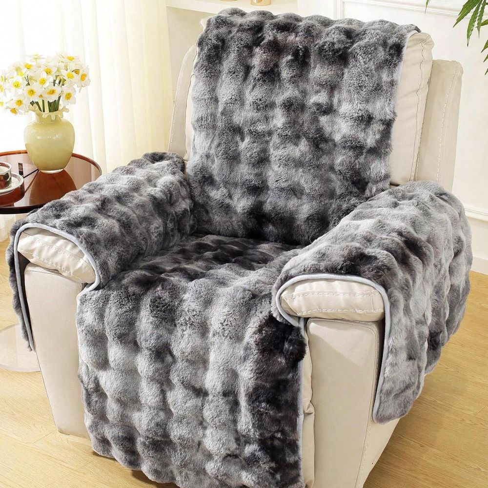 Velvet Plush Recliner Cover – Soft Non-Slip Washable Chair Slipcover
