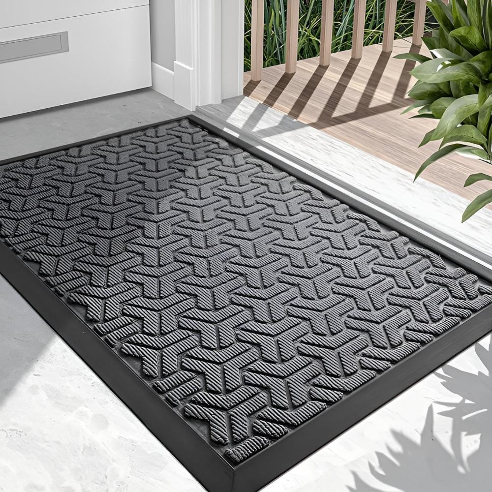 Geometric Entryway Door Mat – Absorbent Non-Slip Welcome Mat