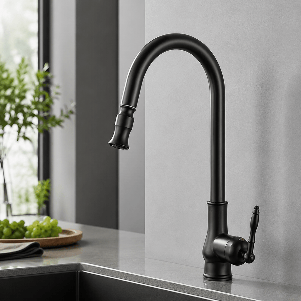 VINTASPOUT Pull-Out Kitchen Faucet – Antique Bronze Sink Mixer Tap