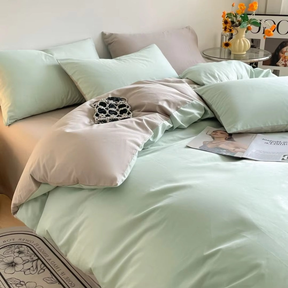 Lustova Cotton Duvet Cover Set (3 Pcs) – Soft Breathable Bedding