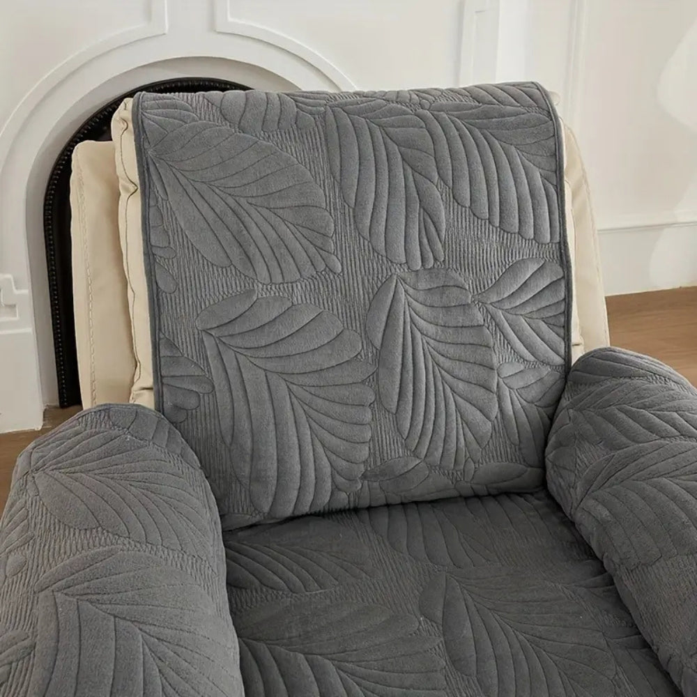 Verdant Leaf Recliner Cover – Non-Slip Washable Stretch Chair Slipcover