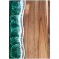 Wave Resin Acacia Serving Board – Ocean-Inspired Cheese & Charcuterie Board
