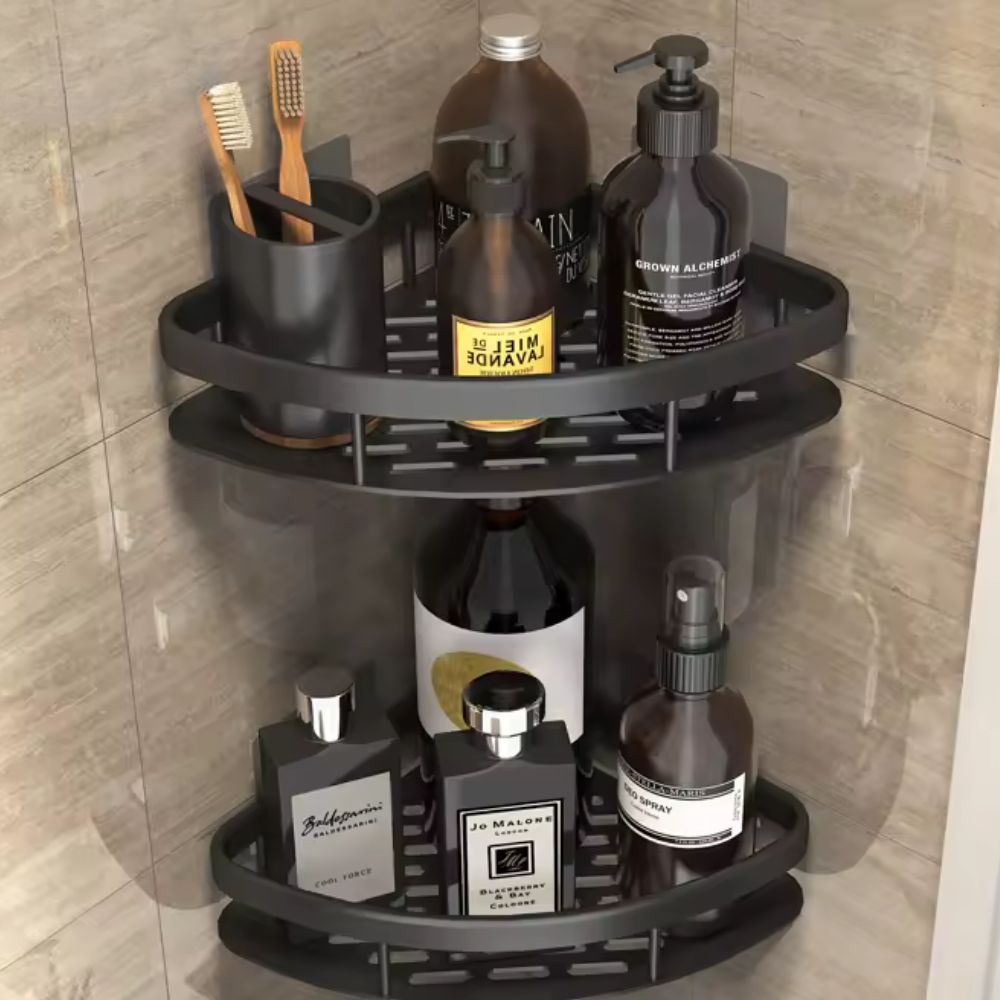 Aluma Curve Shower Caddy – Rustproof Aluminium Shelf Organizer