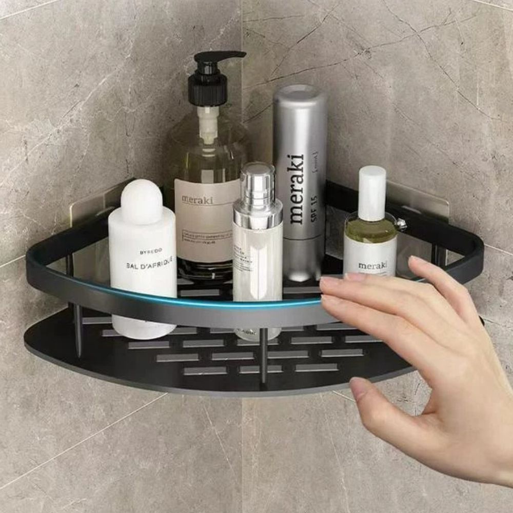 Aluma Curve Shower Caddy – Rustproof Aluminium Shelf Organizer