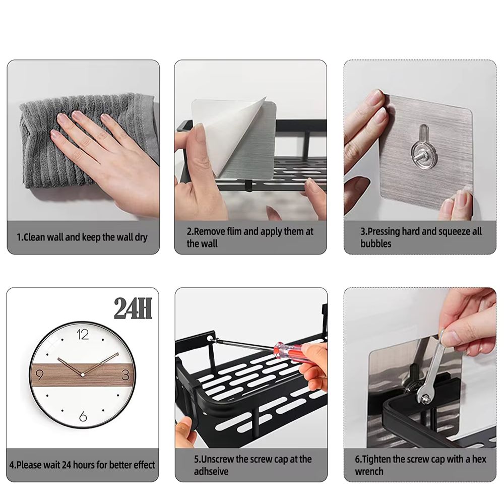 Aluma Curve Shower Caddy – Rustproof Aluminium Shelf Organizer