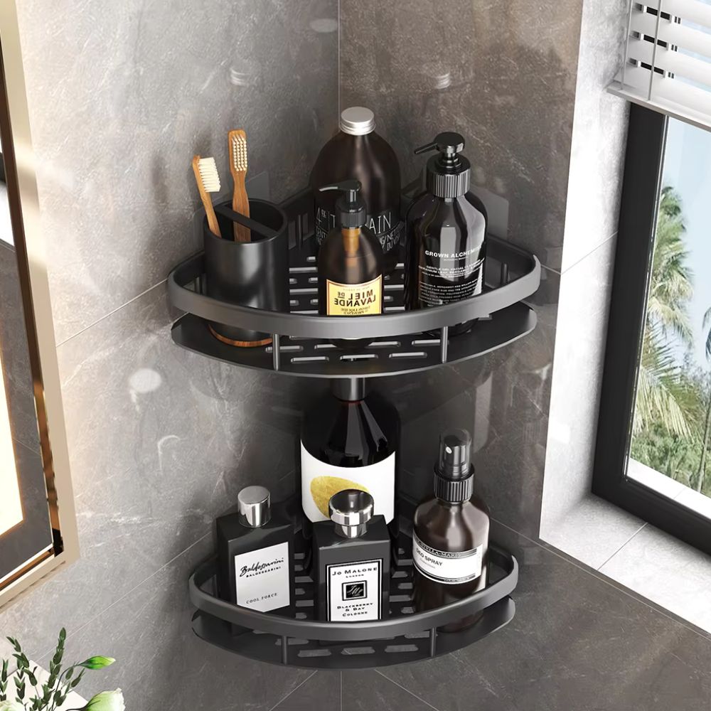 Aluma Curve Shower Caddy – Rustproof Aluminium Shelf Organizer