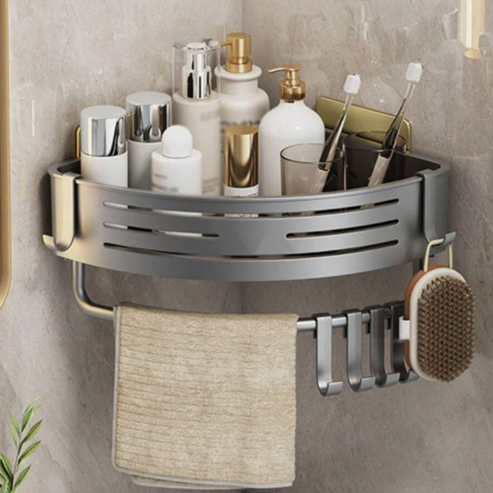 Aluminium Corner Shower Caddy Rack – Rustproof Bathroom Organizer