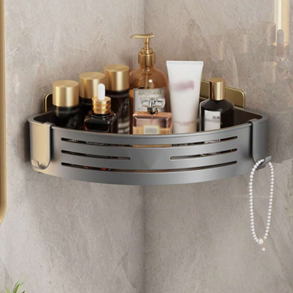 Aluminium Corner Shower Caddy Rack – Rustproof Bathroom Organizer
