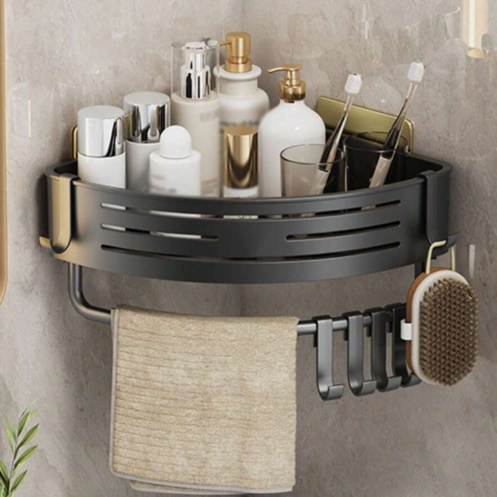 Aluminium Corner Shower Caddy Rack – Rustproof Bathroom Organizer