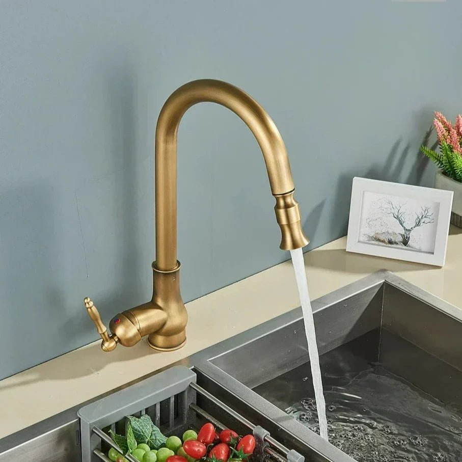 SMARTSPOUT Pull-Out Kitchen Faucet – Antique Bronze Mixer Tap