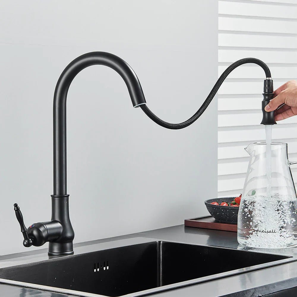 SMARTSPOUT Pull-Out Kitchen Faucet – Antique Bronze Mixer Tap