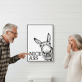 Funny Bathroom Canvas Wall Art – Rustic Farmhouse Humour Print