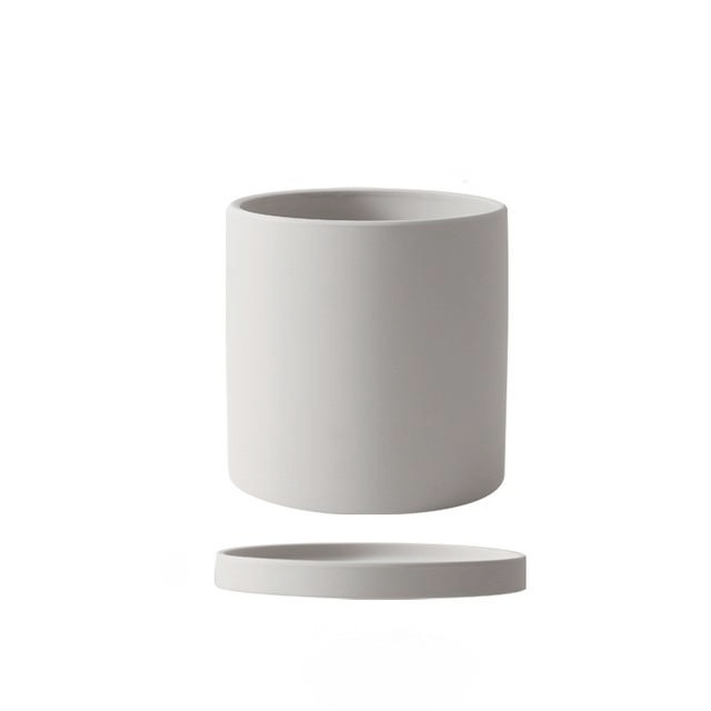 PLANTIVA Ceramic Plant Pot with Saucer – Elegant Indoor Planter