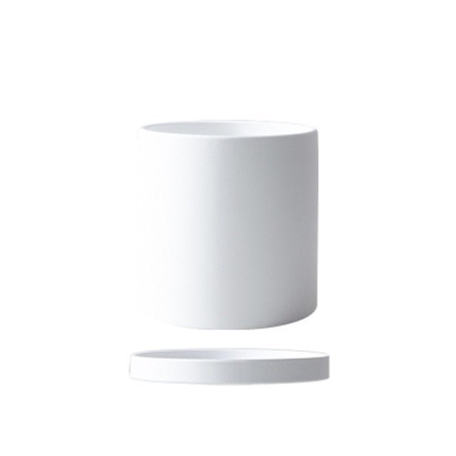 PLANTIVA Ceramic Plant Pot with Saucer – Elegant Indoor Planter