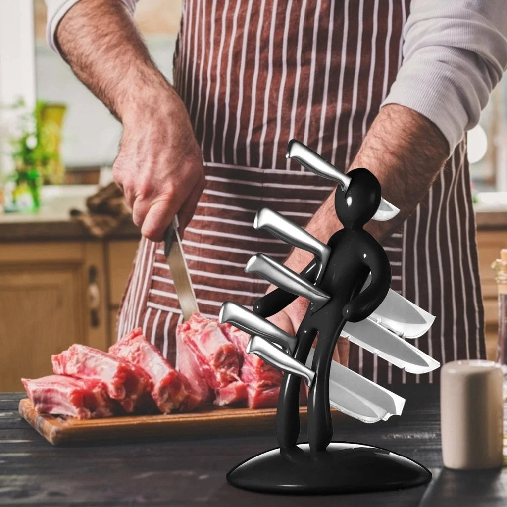 FIGURACUT Figurine Knife Block – Artistic Knife Organizer for Worktops