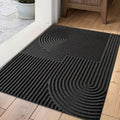 Curved Thread Line Door Mat – Textured Absorbent Non-Slip Entry Mat