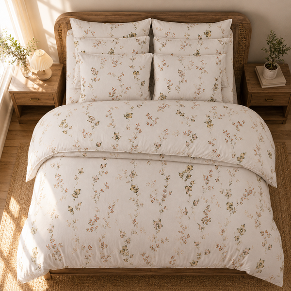 Zartes Blütenmuster im Landhausstil