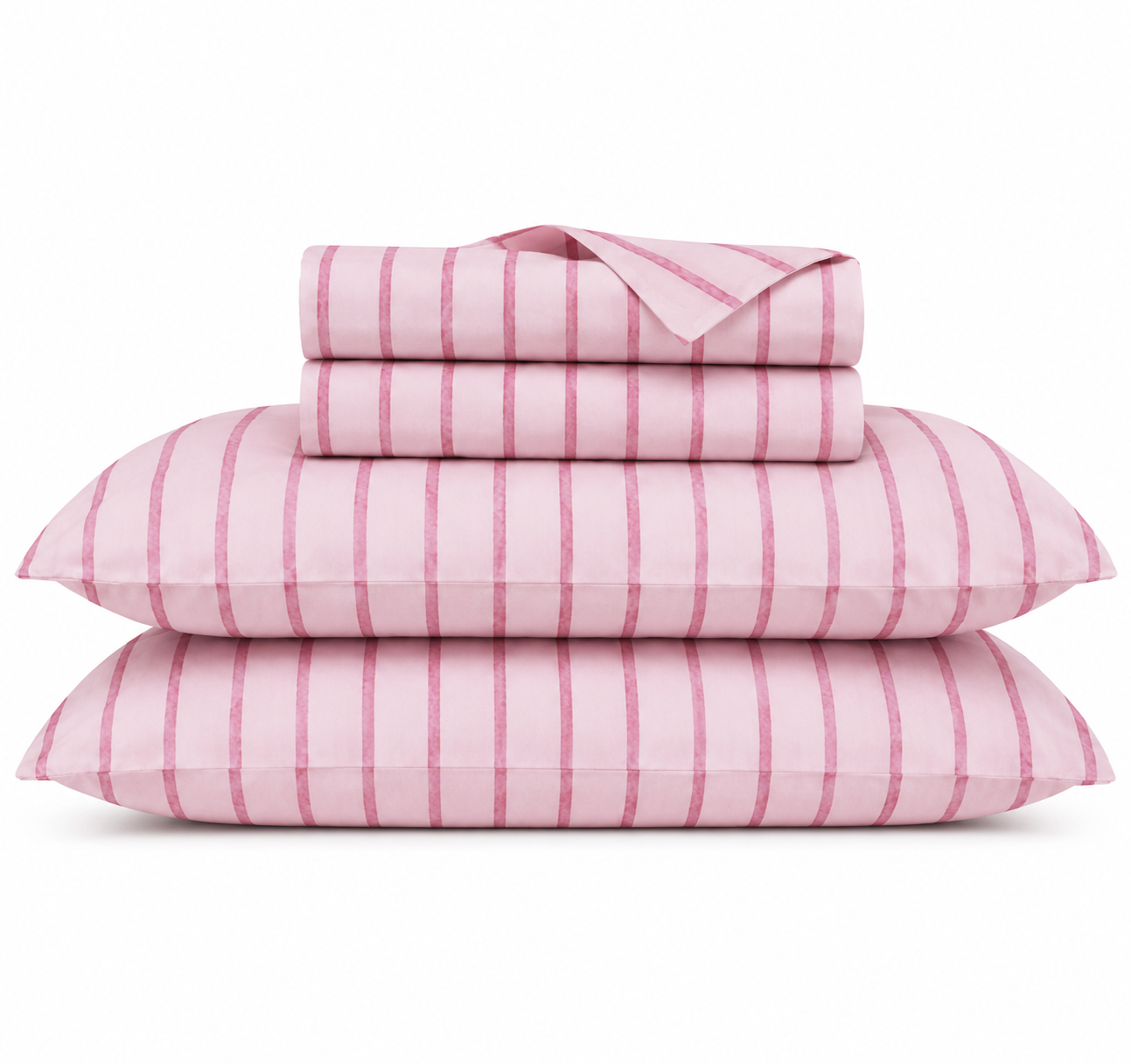 Stella Bettwäsche Gestreift 150x200cm – Rosa-weiße Streifen für Mädchenzimmer