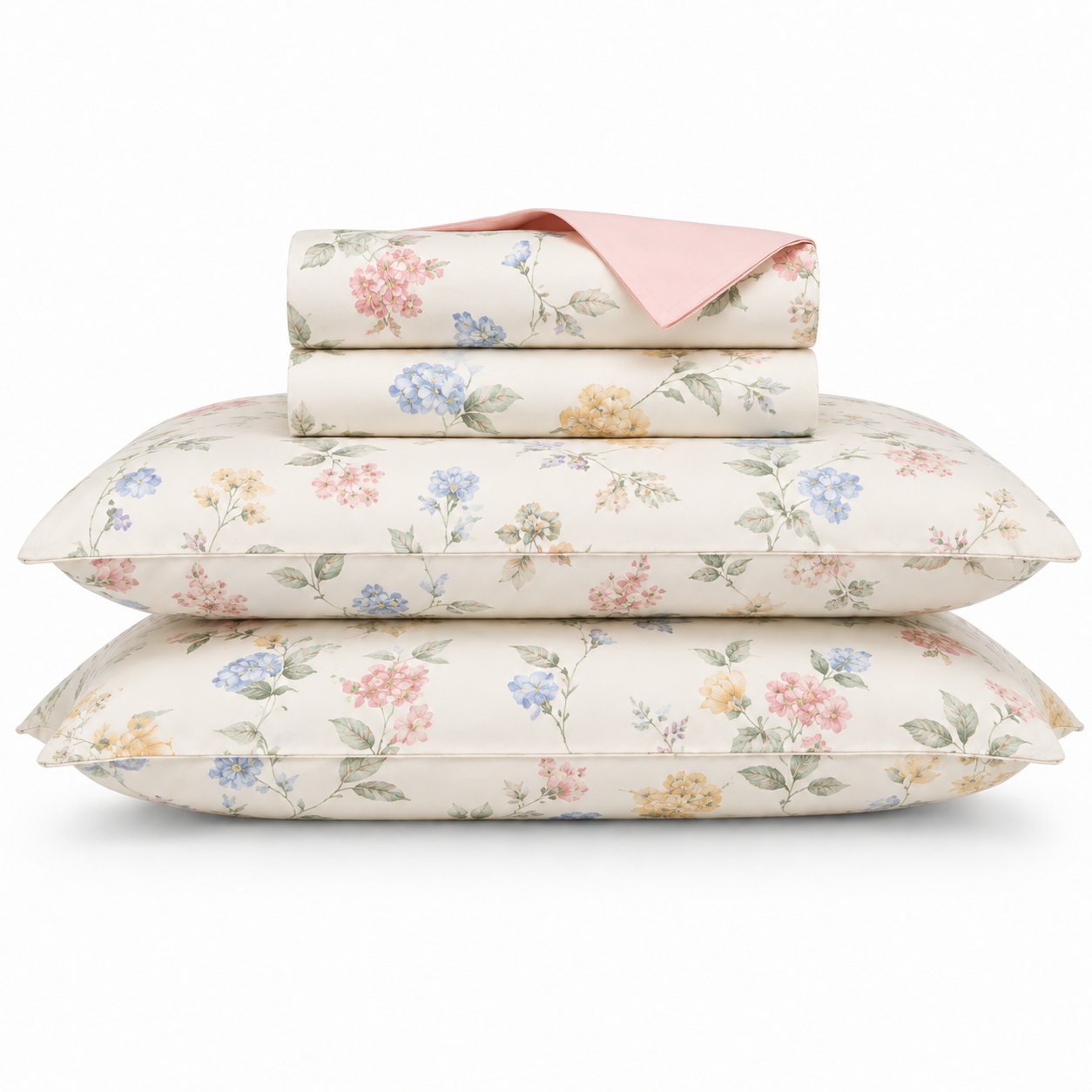 Flora Bettwäsche Blumenmuster – Creme mit Blumen