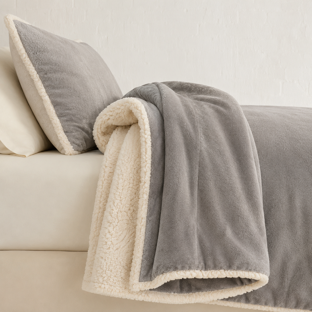 Flauschige Kuscheldecke 180x200cm – Warme, weiche und gemütliche Wohndecke für Sofa und Bett