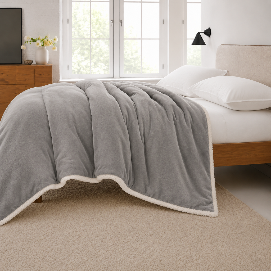 Flauschige Kuscheldecke 180x200cm – Warme, weiche und gemütliche Wohndecke für Sofa und Bett