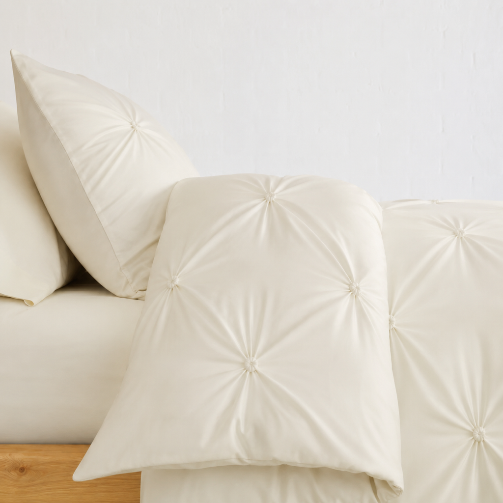Cremefarbene Bettwäsche 200x200cm – Weiche hochwertige Bettwäsche für maximalen Schlafkomfort und ein stilvolles Schlafzimmer