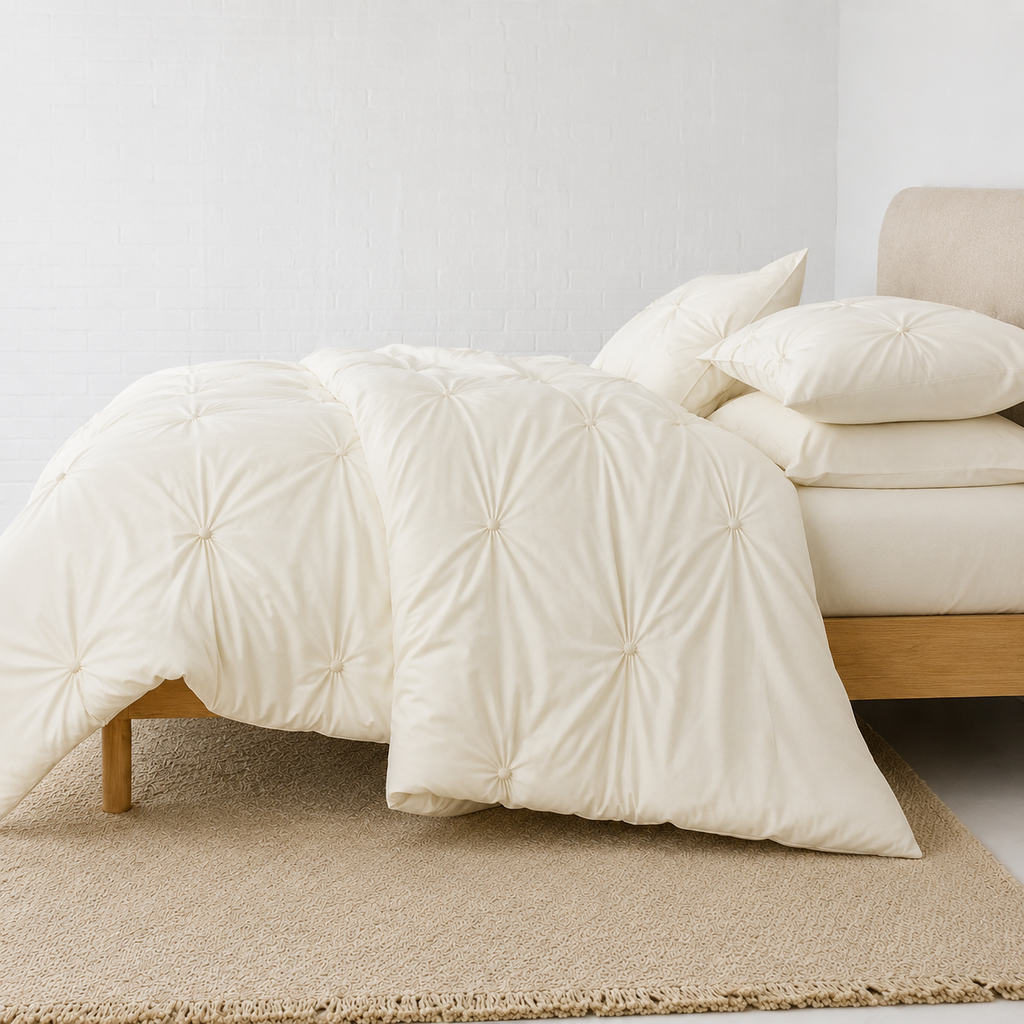 Cremefarbene Bettwäsche 200x200cm – Weiche hochwertige Bettwäsche für maximalen Schlafkomfort und ein stilvolles Schlafzimmer