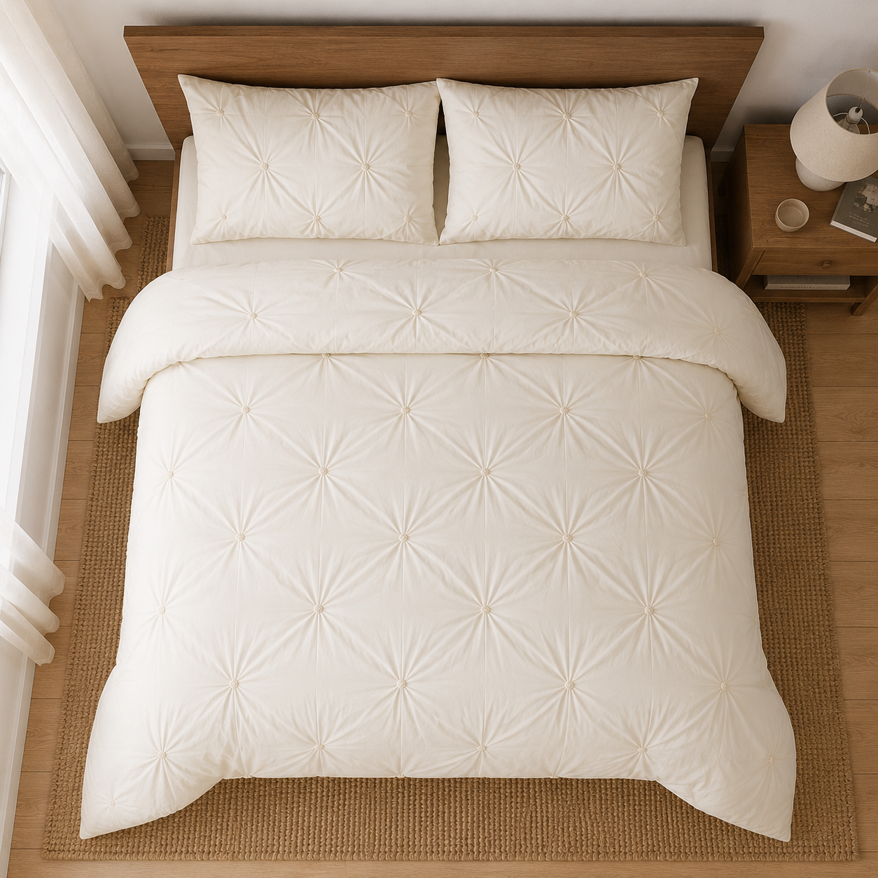 Cremefarbene Bettwäsche 200x200cm – Weiche hochwertige Bettwäsche für maximalen Schlafkomfort und ein stilvolles Schlafzimmer