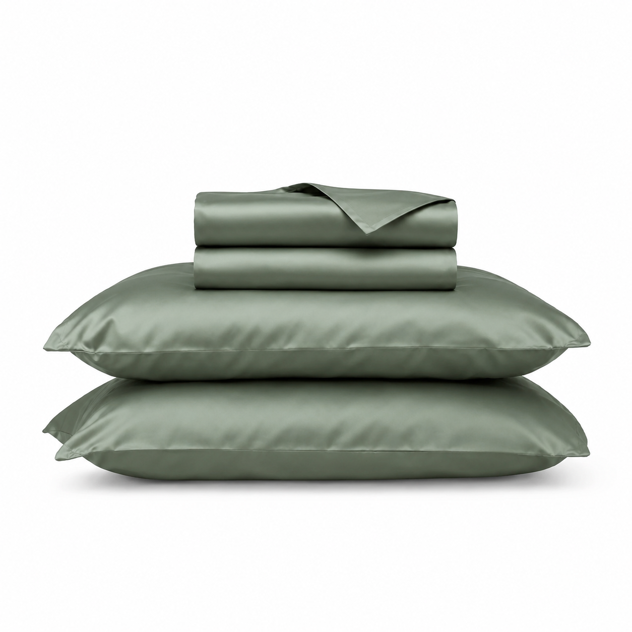 Grüne Satin Bettwäsche 200x200cm – Weiche Bettwäsche mit Kissenbezügen für maximalen Schlafkomfort und ein stilvolles Schlafzimmer
