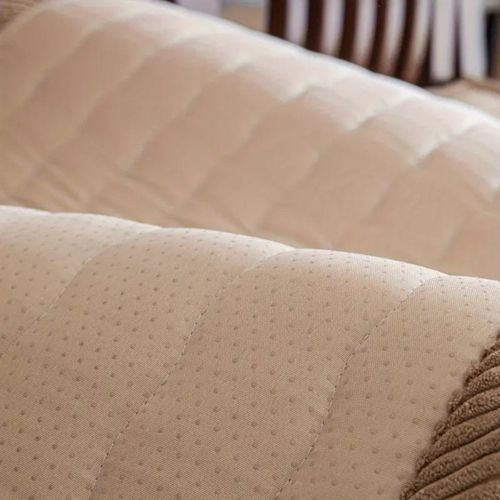 Chic Thick Plush Sofa Cover – Soft Cozy Non-Slip Couch Protector