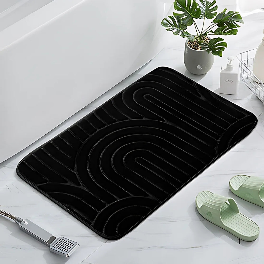 Concentric Arches Bath Mat – Ultra-Soft Absorbent Non-Slip Bathroom Mat