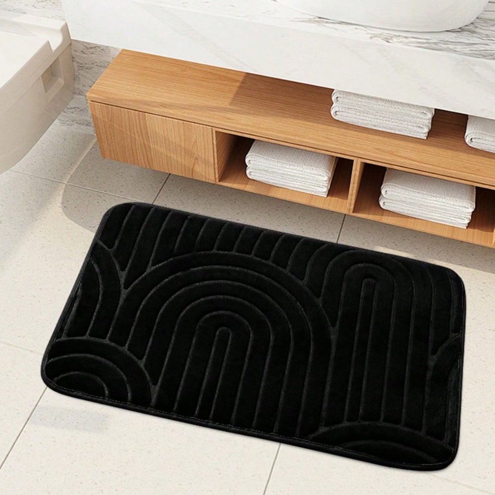 Concentric Arches Bath Mat – Ultra-Soft Absorbent Non-Slip Bathroom Mat