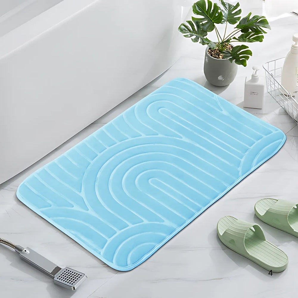 Concentric Arches Bath Mat – Ultra-Soft Absorbent Non-Slip Bathroom Mat