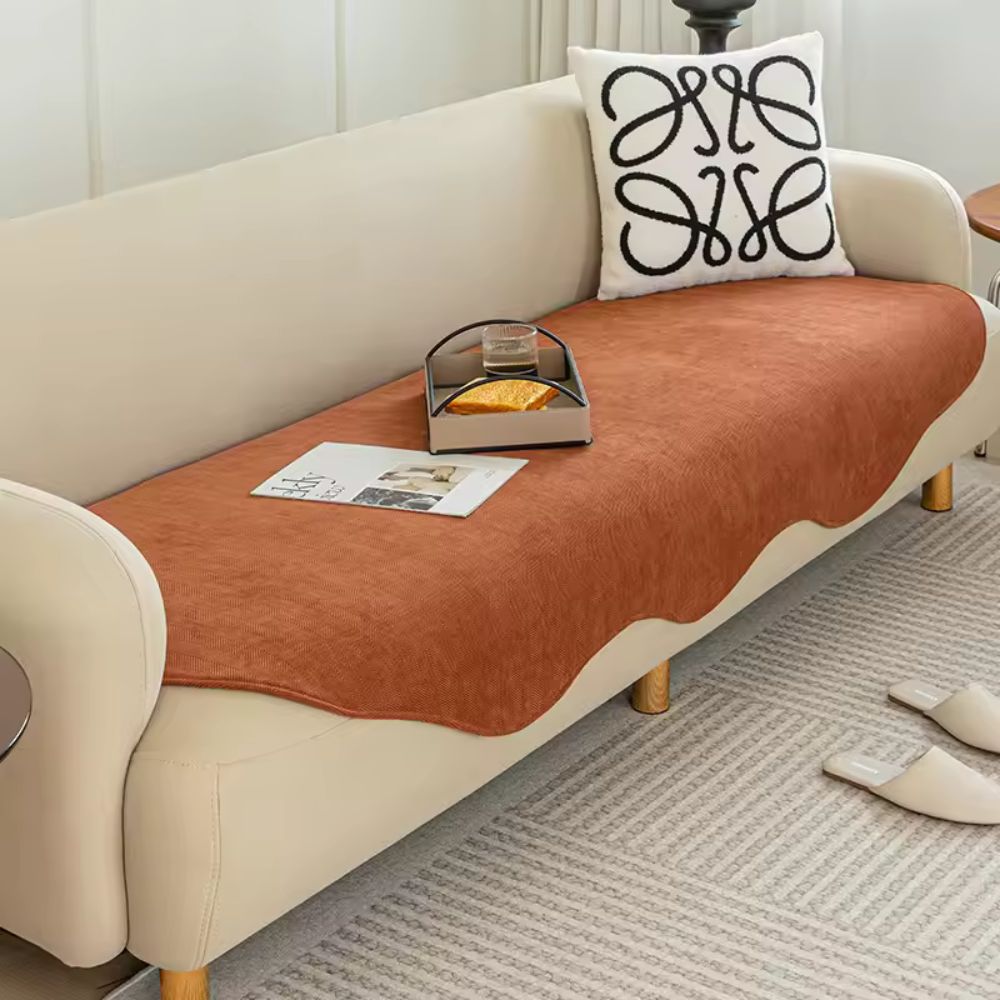 All-Season Contour Sofa Cover – Plain Stretch Non-Slip Couch Slipcover
