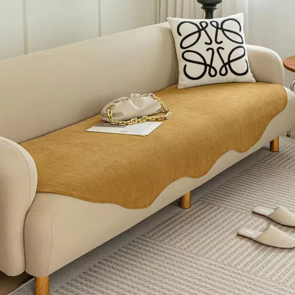 All-Season Contour Sofa Cover – Plain Stretch Non-Slip Couch Slipcover