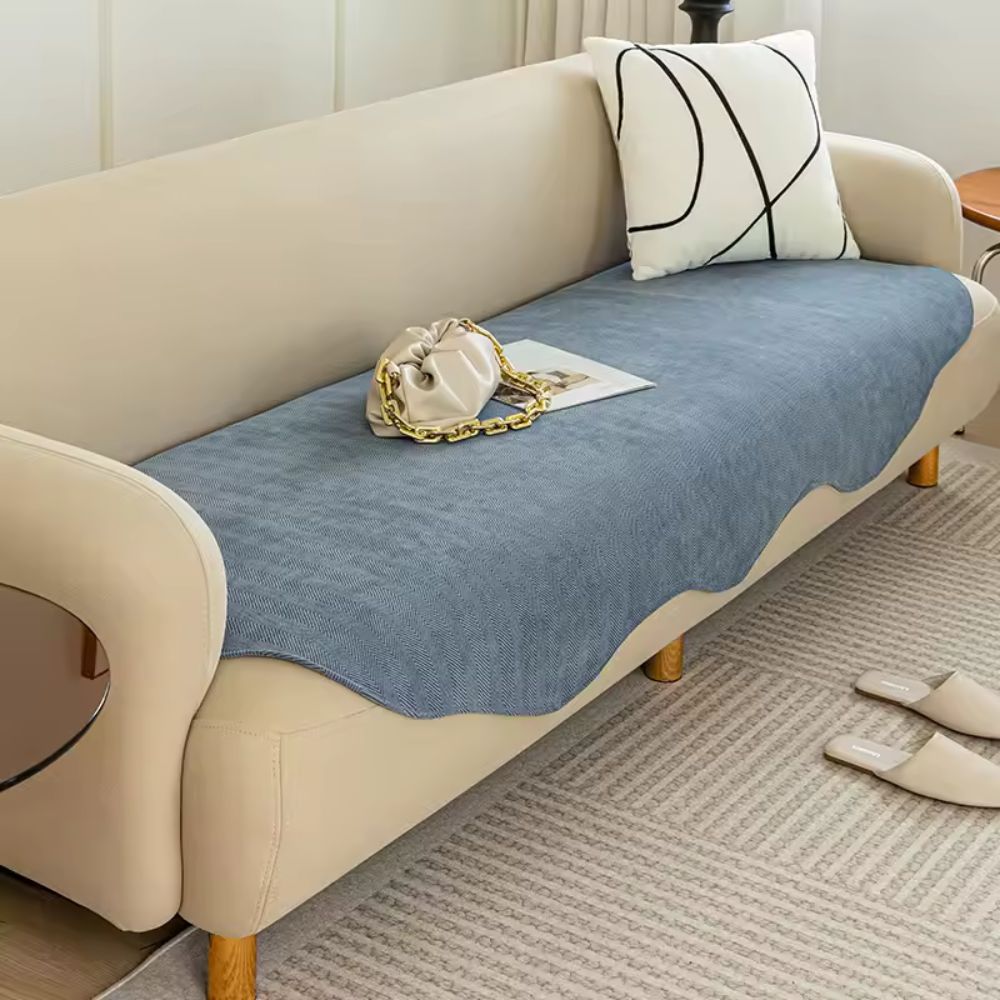 All-Season Contour Sofa Cover – Plain Stretch Non-Slip Couch Slipcover
