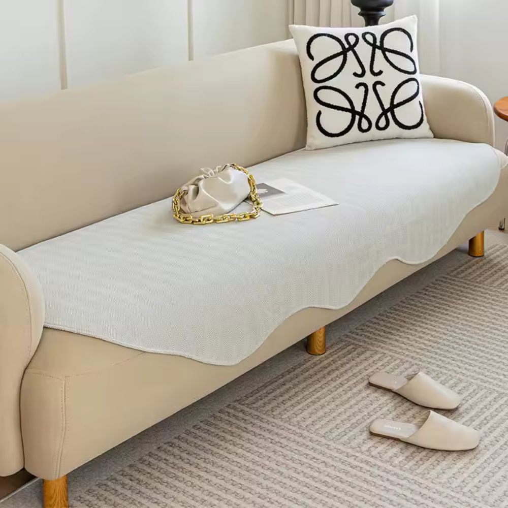 All-Season Contour Sofa Cover – Plain Stretch Non-Slip Couch Slipcover