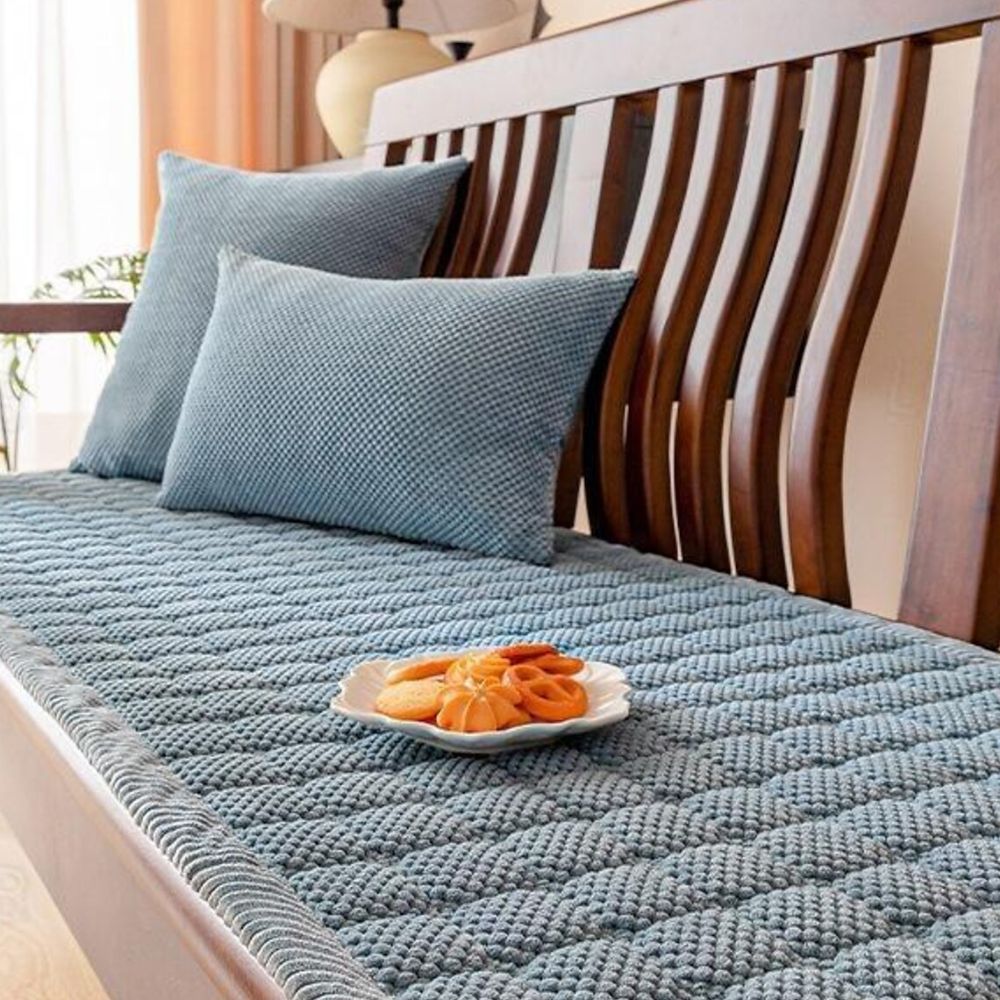 Corduroy Comfort Sofa Seat Cover – Soft Non-Slip Couch Protector
