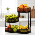 HOMEARC Multi-Tier Fruit & Snack Stand – Elegant Metal Counter Rack