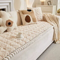 Snuggle Sherpa Sofa Cover – Ultra-Soft Plush Non-Slip Couch Protector